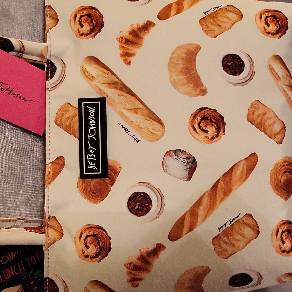 Betsey Johnson Bread Pastry Lunch Tote Bnwt Te French - Picture 5 of 6